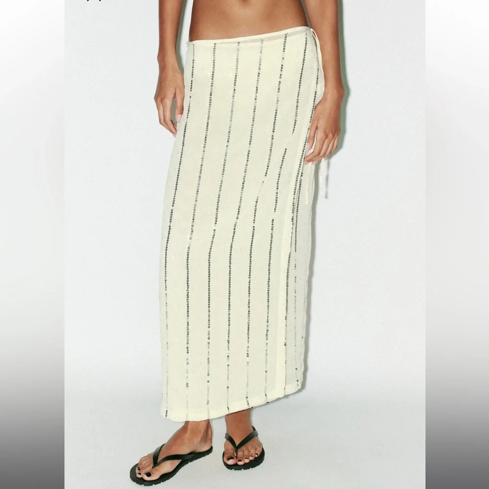 Zara sequin pareo skirt - Picture 2 of 3